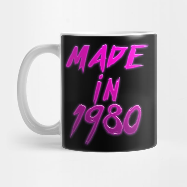 Made In 1980 //// Retro Birthday Design by DankFutura